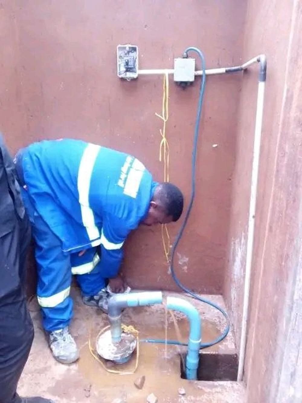 Renewable energy professional working on solar panel installation